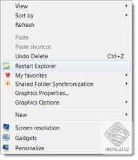 Right-Click Explorer Restart