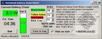 Notebook battery Drain Meter