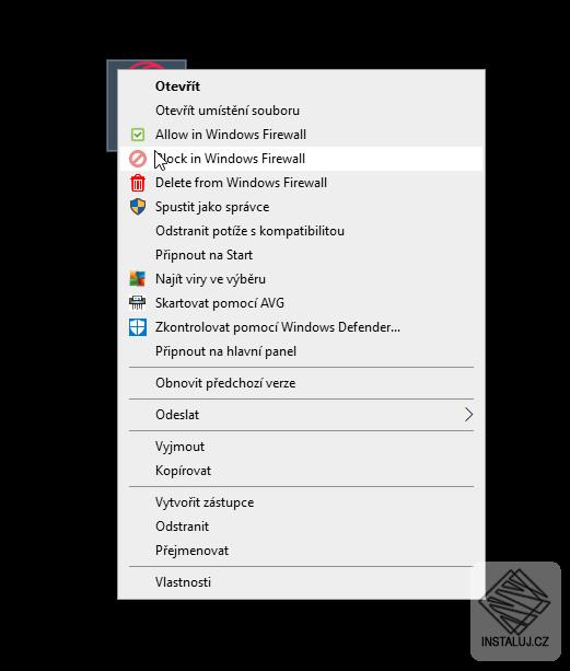 Firewall Context Menu