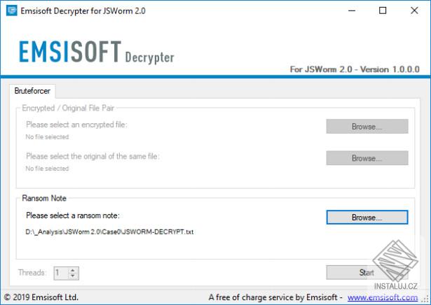 Emsisoft Decrypter for JSWorm