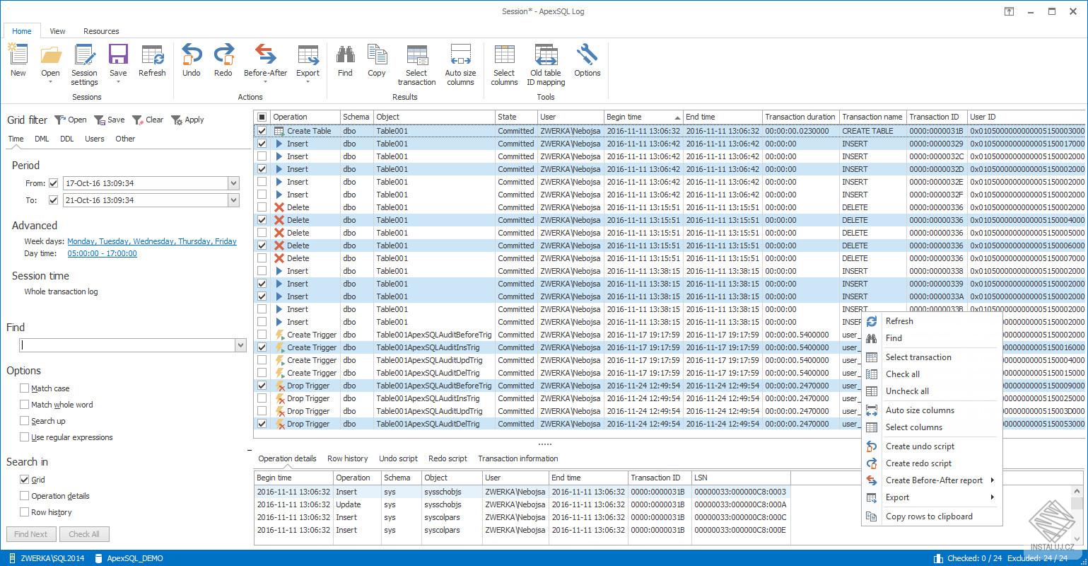 ApexSQL Log