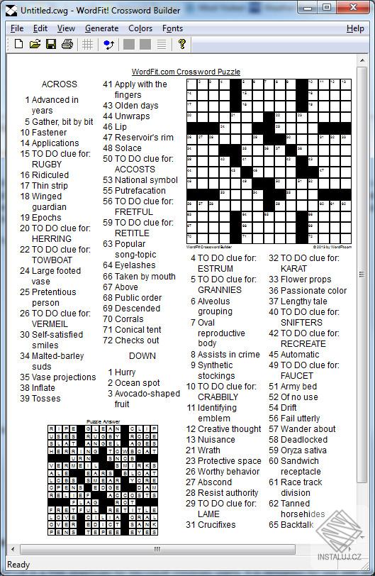 WordFit! Crossword Builder