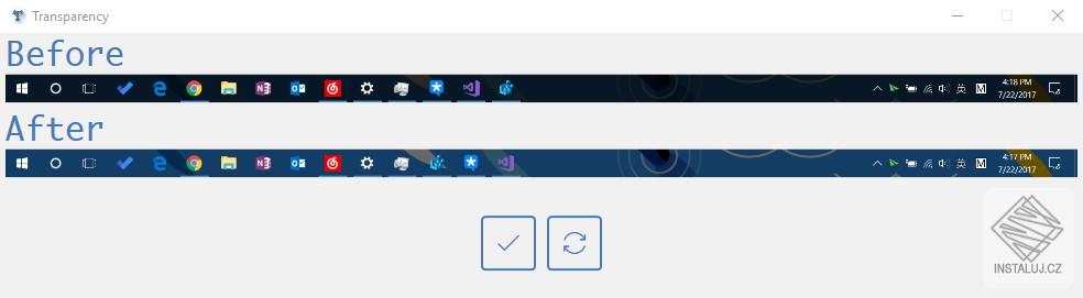 Windows 10 Taskbar Transparency