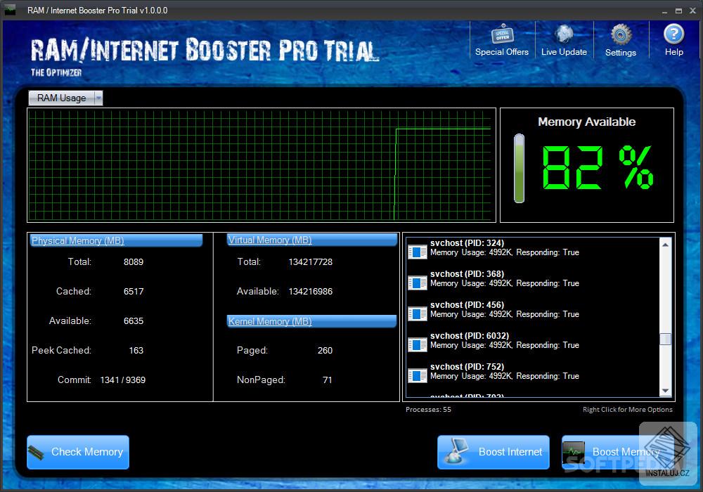 RAM/Internet Booster Pro