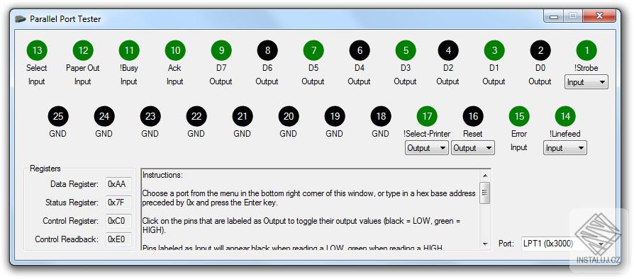 Parallel Port Tester