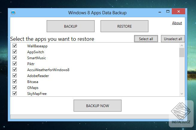 Windows 8 Apps Data Backup