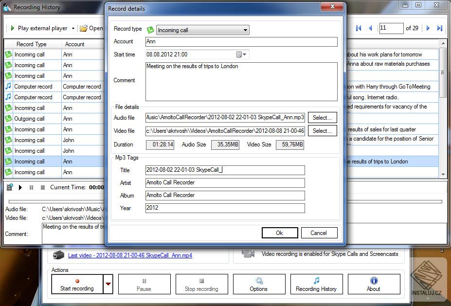 Amolto Call Recorder for Skype