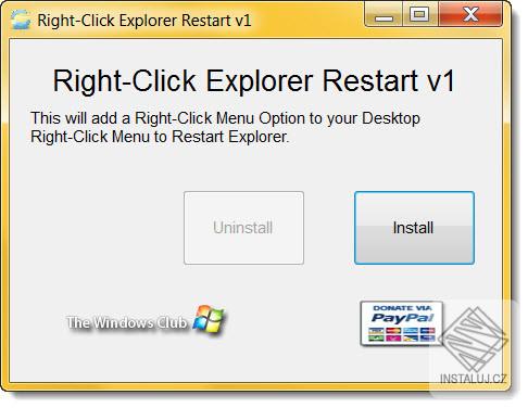 Right-Click Explorer Restart