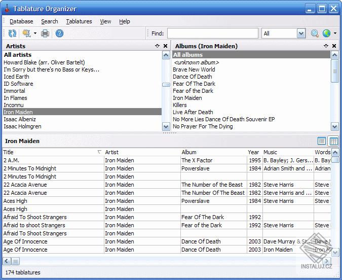 Tablature Organizer