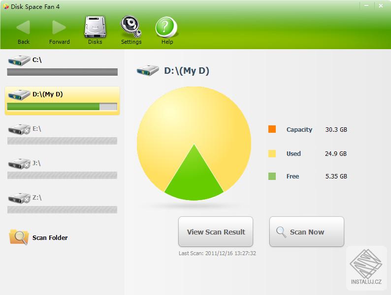 Disk Space Fan